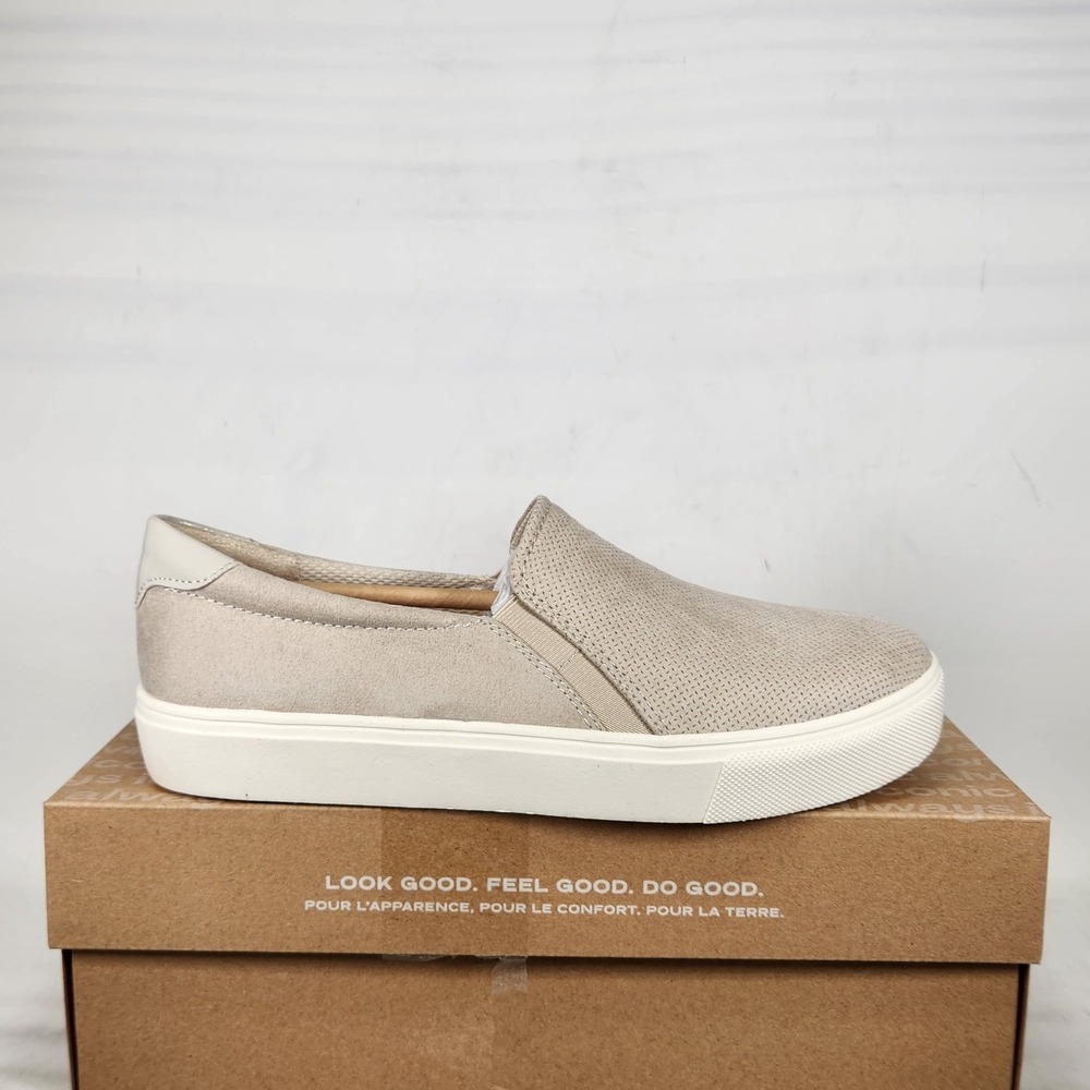 Dr. Scholl's Nova Sneaker Women Size 9.5 WIDE Oyster Slip On Perforated Platform